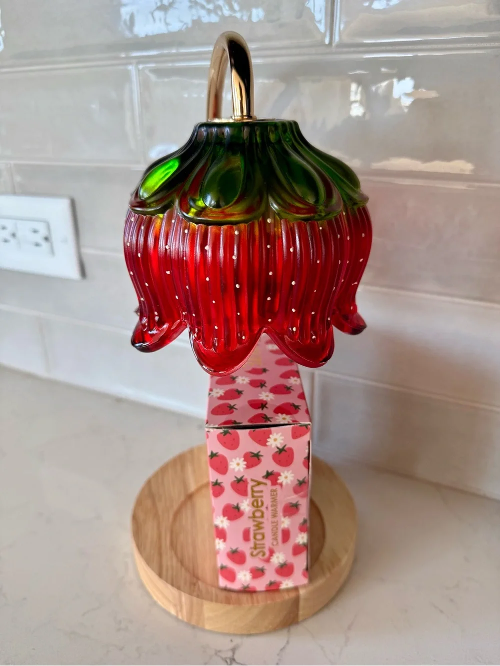 Anthropologie Luzè Strawberry Candle Warmer Lamp